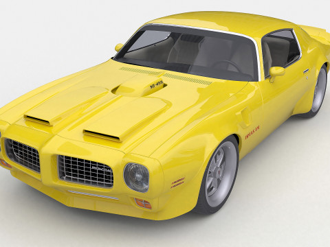 1973 Pontiac Firebird Trans Am 2 3D Model
