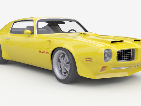 1973 Pontiac Firebird Trans Am 2 3D Model