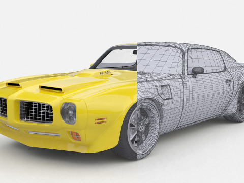 1973 Pontiac Firebird Trans Am 2 3D Model