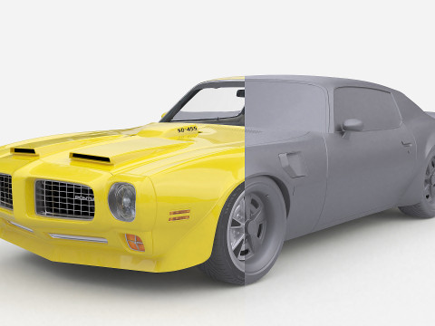 1973 Pontiac Firebird Trans Am 2 3D Model