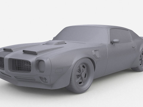 1973 Pontiac Firebird Trans Am 2 3D Model
