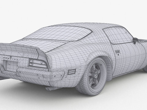1973 Pontiac Firebird Trans Am 2 3D Model