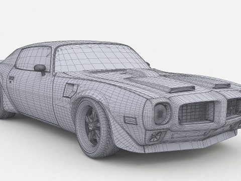1973 Pontiac Firebird Trans Am 2 3D Model