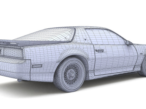 1987 Pontiac Firebird Trans Am GTA 3D 模型