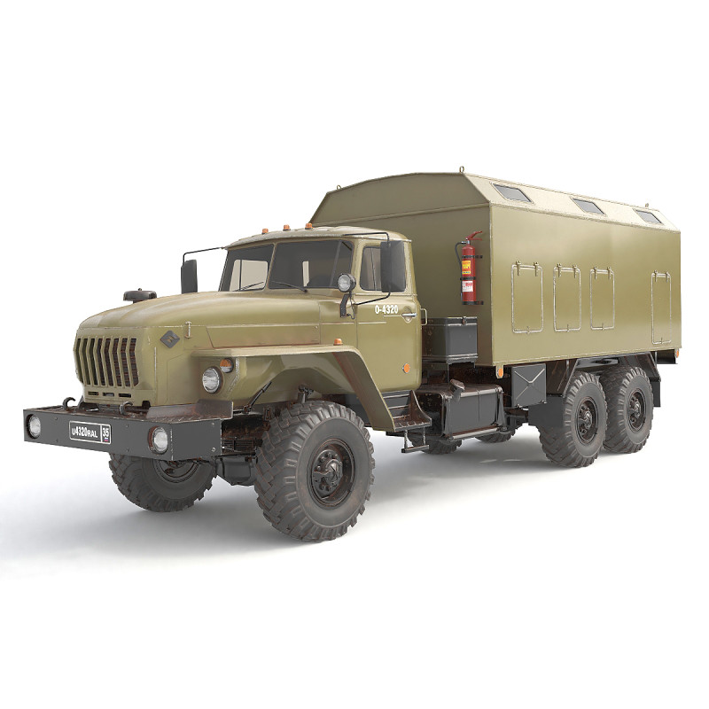 Military Transporter Jeep 3Dモデル .c4d .max .obj .3ds .fbx .stl .blend 