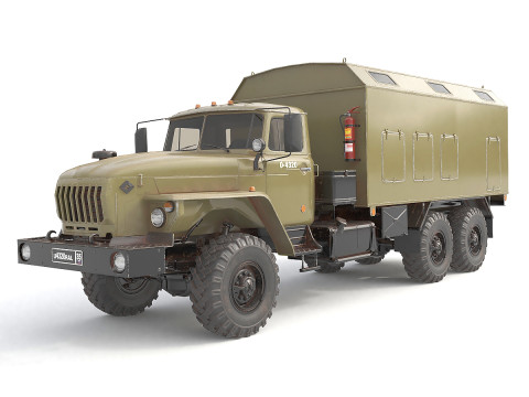 Military Transporter Jeep Model 3D
