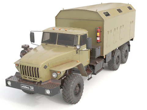 Military Transporter Jeep 3D Model