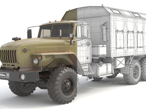 Military Transporter Jeep 3Dモデル