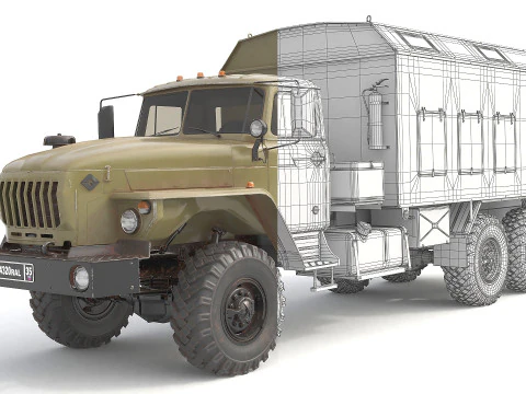 Military Transporter Jeep 3D Model