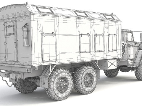 Military Transporter Jeep 3Dモデル