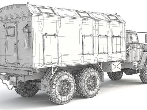Military Transporter Jeep 3D Model