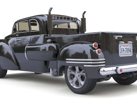 Dred Retro Pickup 3D Model