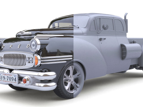 Dred Retro Pickup 3D 모델