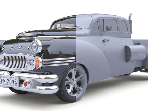 Dred Retro Pickup 3D Model