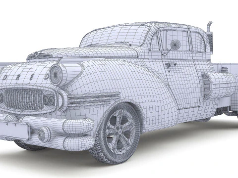 Dred Retro Pickup 3D Model