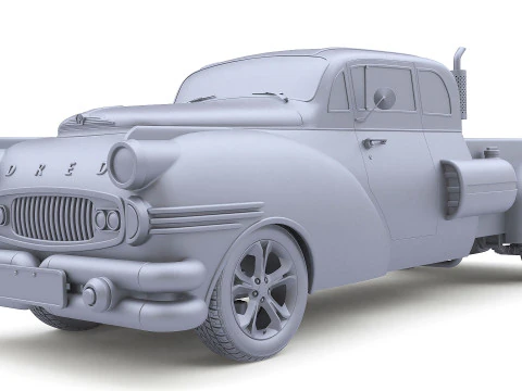 Dred Retro Pickup 3D Model