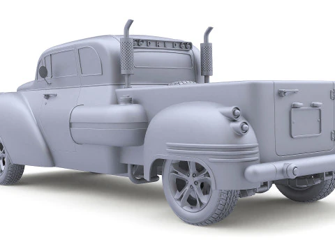 Dred Retro Pickup 3D Model