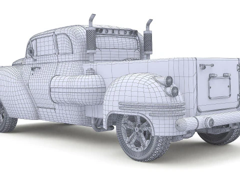 Dred Retro Pickup 3D Model