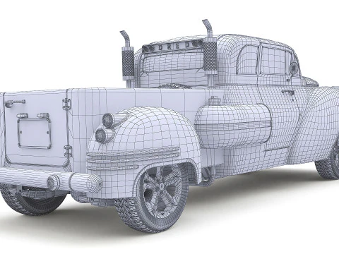 Dred Retro Pickup 3D Model