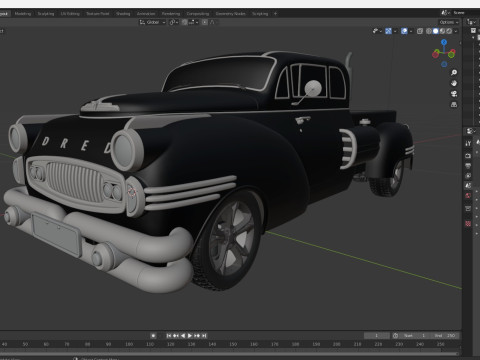 Dred Retro Pickup 3D 모델