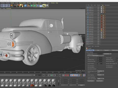 Dred Retro Pickup 3D Model