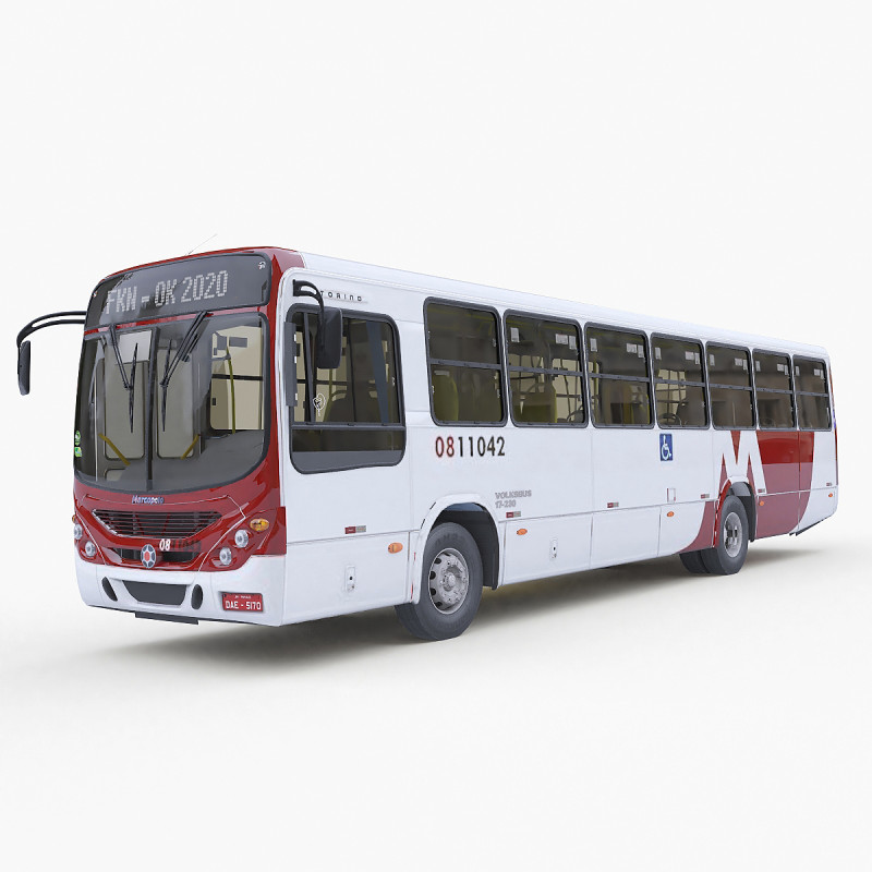 VOLKSWAGEN MARCOPOLO TORINO BUS 3D Model .c4d .max .obj .3ds .fbx .stl .blend