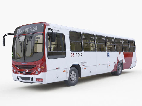 АВТОБУС VOLKSWAGEN MARCOPOLO ТУРИНО 3D Модель