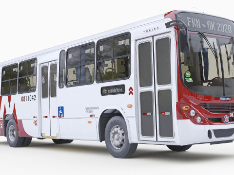 VOLKSWAGEN MARCOPOLO TORINO BUS 3D Model