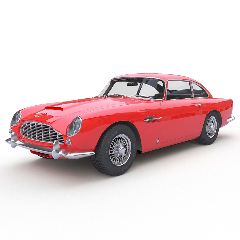 1964 Aston Martin DB5 Vantage 3D Модель .c4d .max .obj .3ds .fbx .stl .blend 