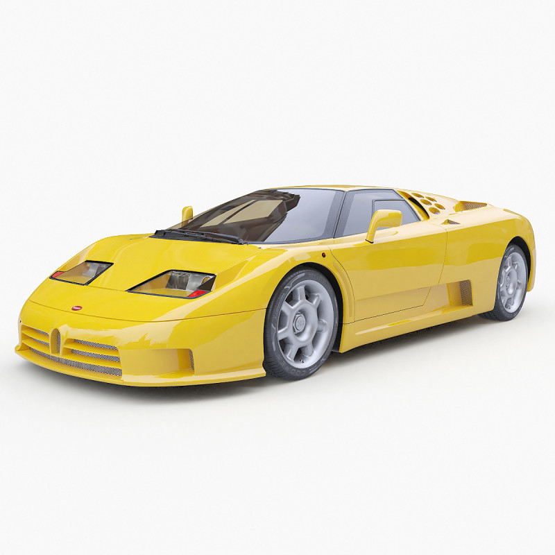 1992 Bugatti EB110 SS Model 3D .c4d .max .obj .3ds .fbx .stl .blend
