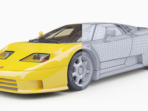 1992 Bugatti EB110 SS Model 3D