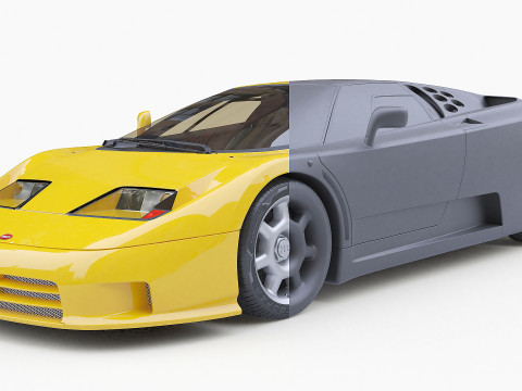 1992 Bugatti EB110 SS Model 3D