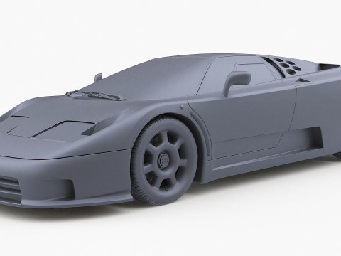 1992 Bugatti EB110 SS Model 3D