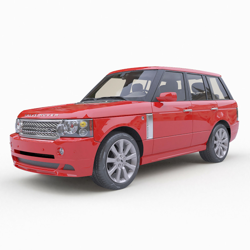 2008 Land Rover Range Rover Supercharged 3D Model .c4d .max .obj .3ds .fbx .stl .blend