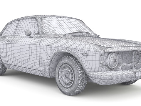 1965 알파 로메오 줄리아 스프린트 GTA 스트라달레 맥스 2011 3D 모델