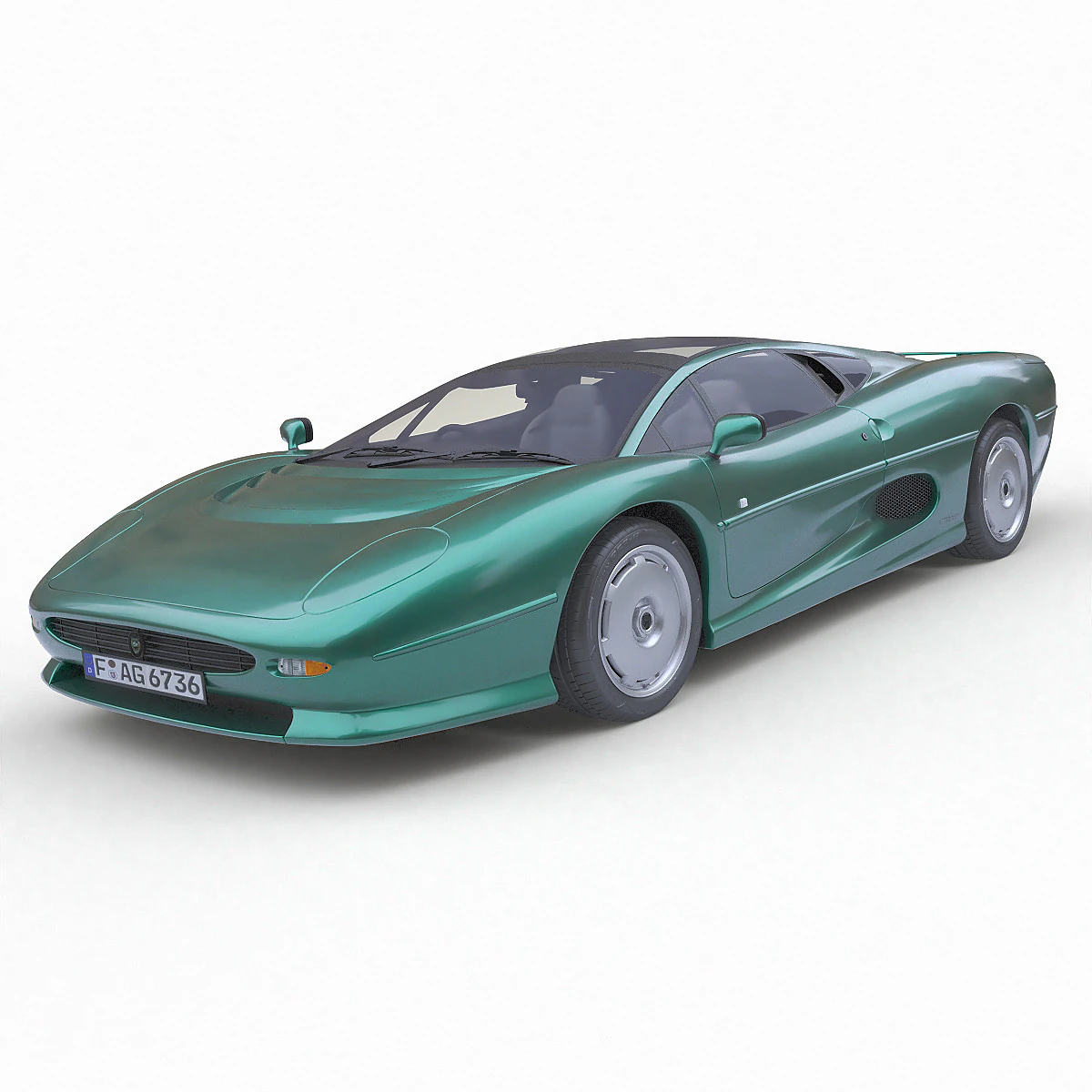 1993 Jaguar XJ220 3D Model .c4d .max .obj .3ds .fbx .stl .blend 
