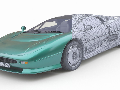 1993 재규어 XJ220 3D 모델