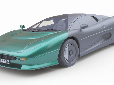 1993 재규어 XJ220 3D 모델