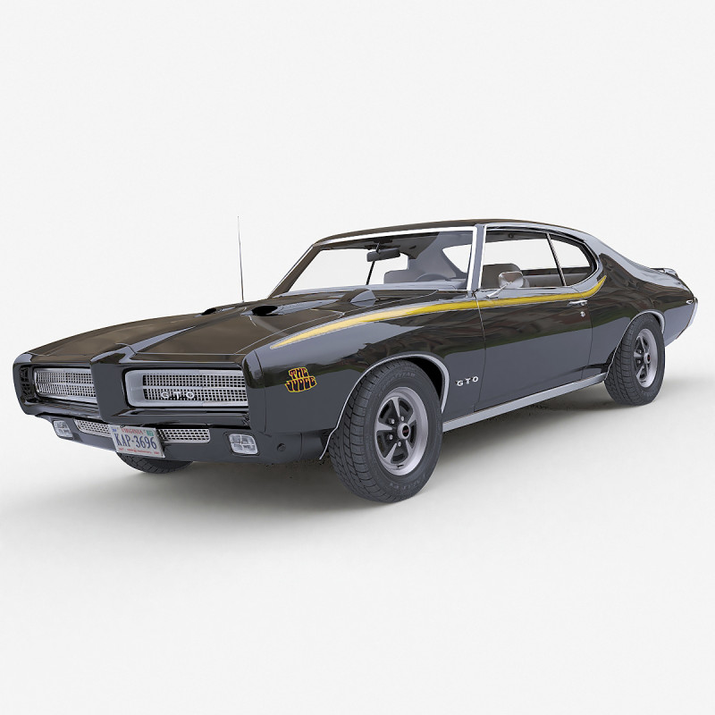 Juiz Pontiac GTO 1969 Modelo 3D .c4d .max .obj .3ds .fbx .stl .blend