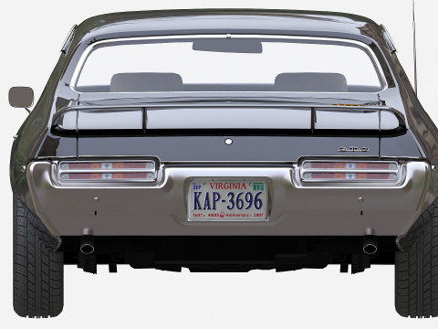 Juiz Pontiac GTO 1969 Modelo 3D