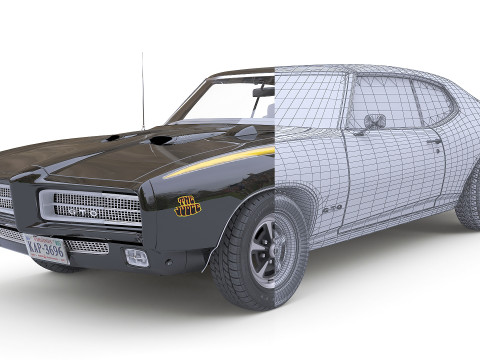 Juiz Pontiac GTO 1969 Modelo 3D