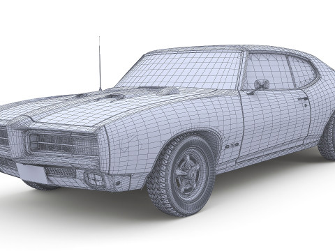 Juiz Pontiac GTO 1969 Modelo 3D
