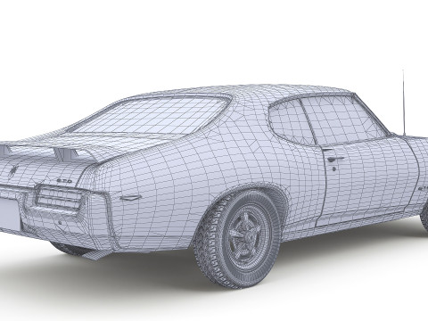 Juiz Pontiac GTO 1969 Modelo 3D