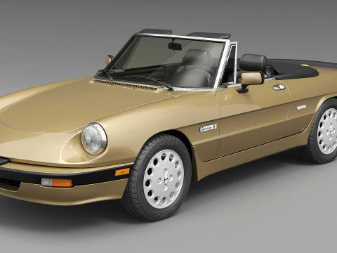 1986 Alfa Romeo Spider Quadrifoglio Vert Modèle 3D