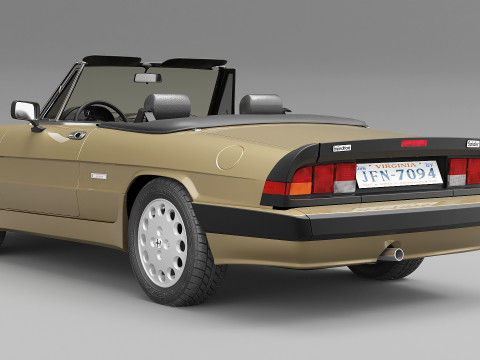 1986 阿尔法罗密欧 Spider Quadrifoglio Verde 3D 模型