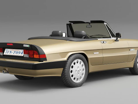 1986 Alfa Romeo Spider Quadrifoglio Vert Modèle 3D