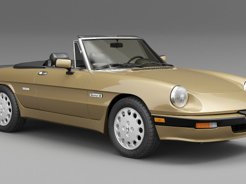 1986 阿尔法罗密欧 Spider Quadrifoglio Verde 3D 模型