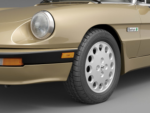 1986 阿尔法罗密欧 Spider Quadrifoglio Verde 3D 模型