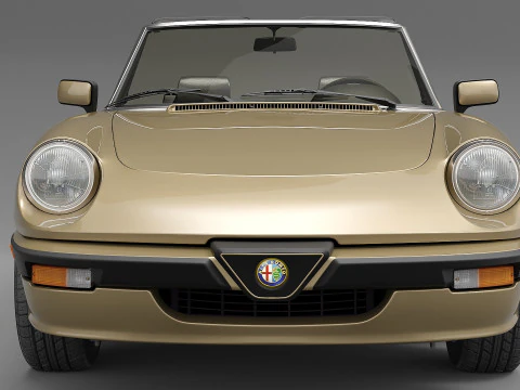 1986 Alfa Romeo Spider Quadrifoglio Vert Modèle 3D