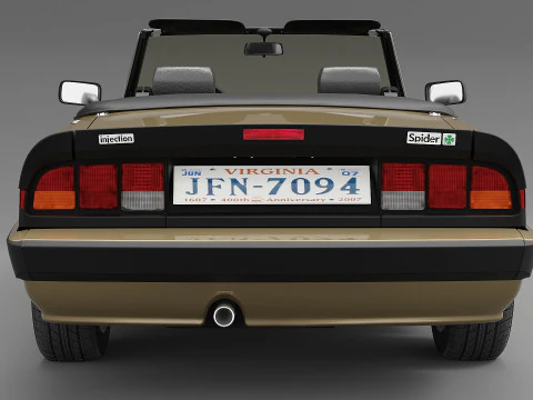 1986 Alfa Romeo Spider Quadrifoglio Vert Modèle 3D